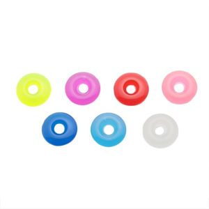 Akrylowe kolorowe kółko na piercing - zawieszka na sztangę - Kolor: Różowy