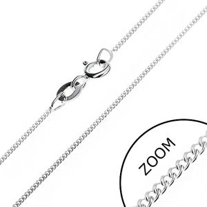 Delikatny łańcuszek ze srebra 925 - gęste oczka, 0,8 mm