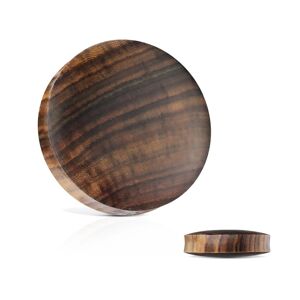 Drewniany plug do ucha - drewno sono, naturalny brązowo-czarny wzór, różne rozmiary - Grubość kolczyka: 22 mm