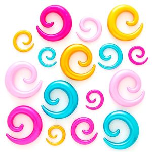 Expander do ucha - kolorowa błyszcząca spirala - Szerokość: 10 mm, Kolor kolczyka: Aqua