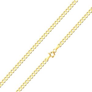 Łańcuszek z żółtego złota 375 - drobno ścięte sześciokątne oczka, 500 mm