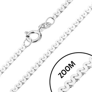 Łańcuszek ze srebra 925 - eska, lśniący, szerokość 1 mm, długość 550 mm