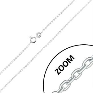 Łańcuszek ze srebra 925 - prostopadle połączone owalne oczka, 1,5 mm