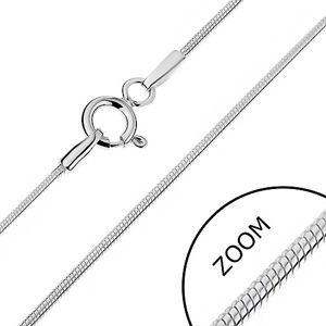 Łańcuszek ze srebra 925 - zaokrąglony o splocie wężyka, 1 mm