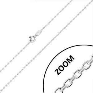 Łańcuszek ze srebra 925-oczka z błyszczącymi krawędziami, 1,1 mm