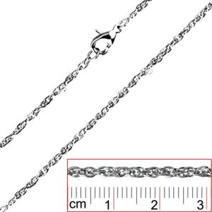 Łańcuszek ze stali - skręcony, gęsty splot, owalne ogniwa - Grubość: 3 mm