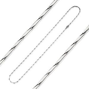Łańcuszek ze stali chirurgicznej w kształcie ściętego prostokąta - Grubość: 4 mm