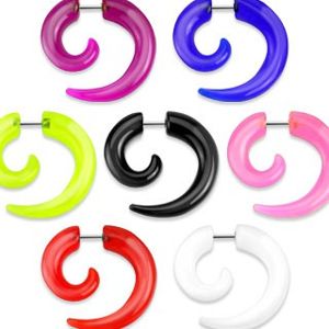 Oszukany expander do ucha w kształcie spirali, różne kolory - Kolor: Różowy
