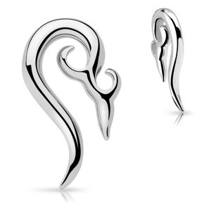 Piercing do ucha ze stali chirurgicznej - ozdobna spirala - Grubość kolczyka: 2,4 mm