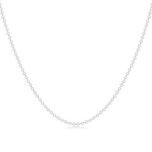 Srebrny 925 naszyjnik - łańcuszek z owalnych oczek, kuleczka, pierścień i okrąg