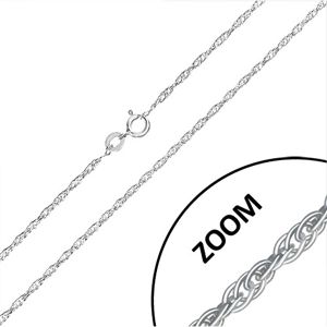 Srebrny łańcuszek 925 - delikatne zaokrąglone oczka, 1,7 mm