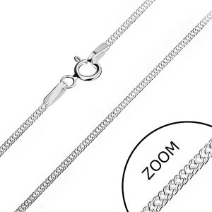 Srebrny łańcuszek 925 - gęste poprzeplatane oczka, 1,4 mm