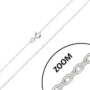 Srebrny łańcuszek 925 - owalne oczka, prostopadle połączone, 1,7 mm
