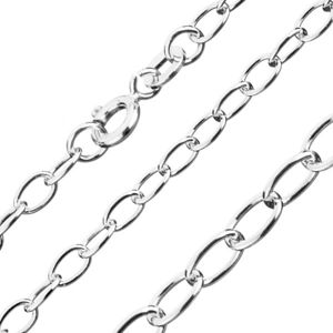 Srebrny łańcuszek 925 - standardowe owalne ogniwa, szerokość 1,2 mm, długość 500 mm