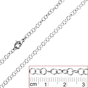Stalowy łańcuszek - proste okrągłe ogniwa - Grubość: 0,6 mm