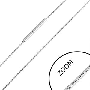 Stalowy łańcuszek cienkie tulejki, 0,8 mm