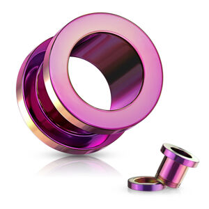 Tunel do ucha ze stali 316L - błyszcząca powierzchnia różowego koloru - Szerokość: 16  mm
