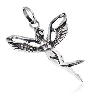 Wisiorek ze srebra 925 - rusałka ze skrzydłami